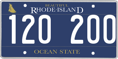 RI license plate 120200