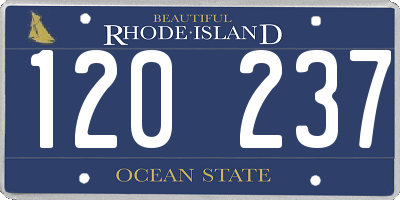 RI license plate 120237