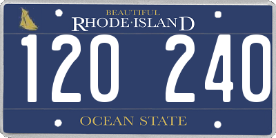 RI license plate 120240