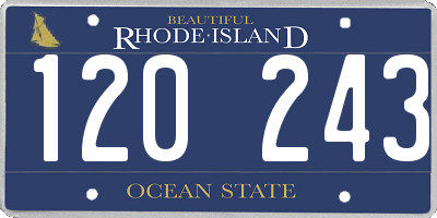 RI license plate 120243
