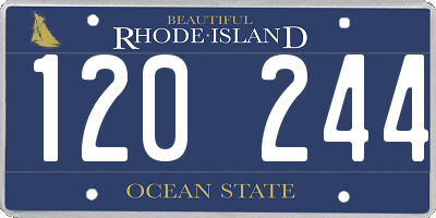 RI license plate 120244