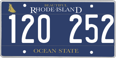 RI license plate 120252