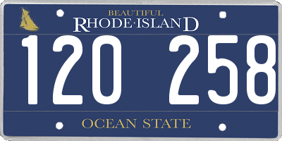 RI license plate 120258