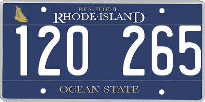 RI license plate 120265