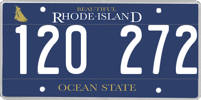 RI license plate 120272