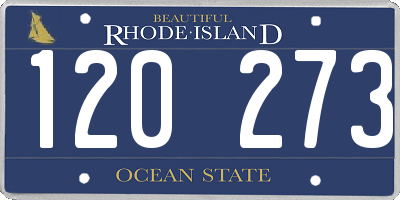 RI license plate 120273