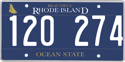 RI license plate 120274