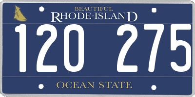 RI license plate 120275