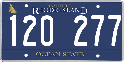 RI license plate 120277