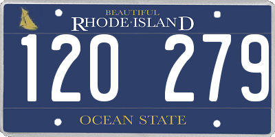 RI license plate 120279