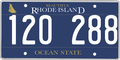 RI license plate 120288
