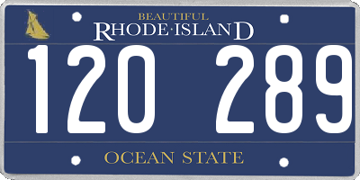 RI license plate 120289