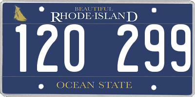 RI license plate 120299