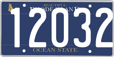 RI license plate 12032