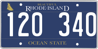 RI license plate 120340