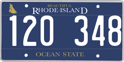 RI license plate 120348