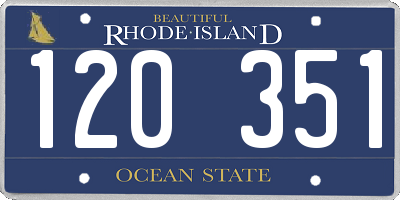 RI license plate 120351