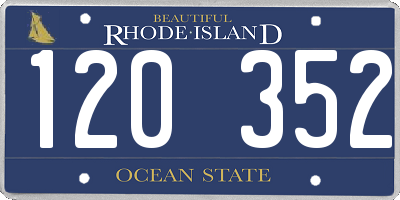 RI license plate 120352
