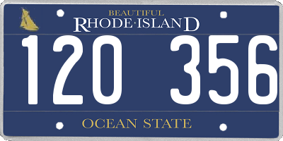 RI license plate 120356