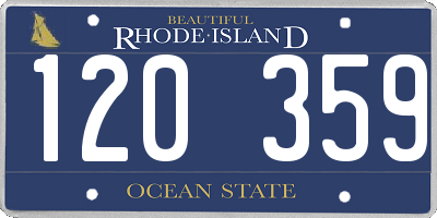 RI license plate 120359