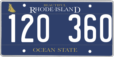 RI license plate 120360