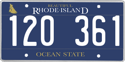 RI license plate 120361