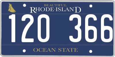 RI license plate 120366
