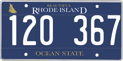 RI license plate 120367