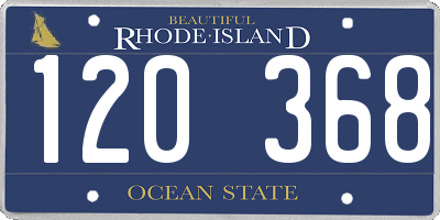 RI license plate 120368