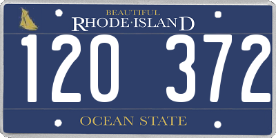 RI license plate 120372