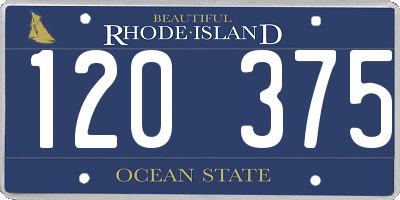 RI license plate 120375