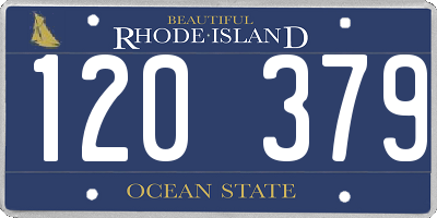 RI license plate 120379