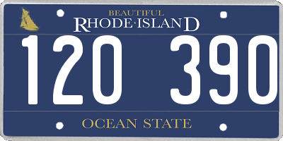 RI license plate 120390