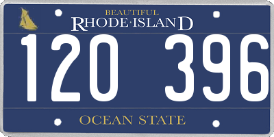RI license plate 120396