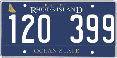 RI license plate 120399