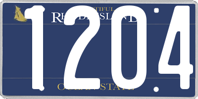 RI license plate 1204
