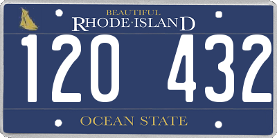RI license plate 120432