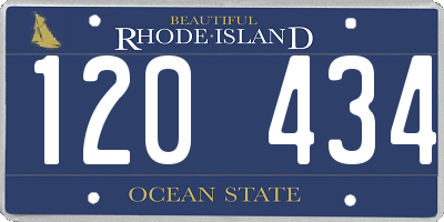RI license plate 120434