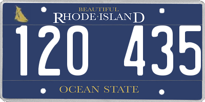 RI license plate 120435