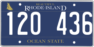 RI license plate 120436
