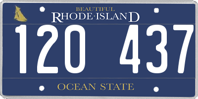 RI license plate 120437