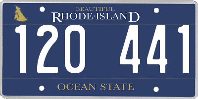 RI license plate 120441