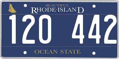RI license plate 120442