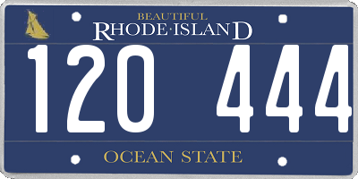RI license plate 120444