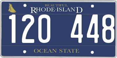 RI license plate 120448