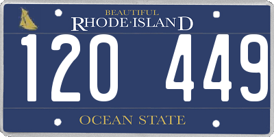 RI license plate 120449