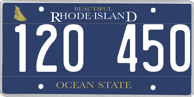 RI license plate 120450
