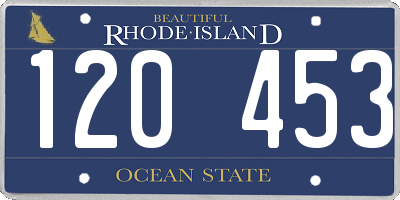 RI license plate 120453