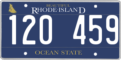 RI license plate 120459