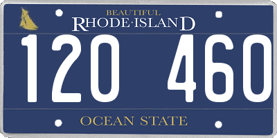 RI license plate 120460